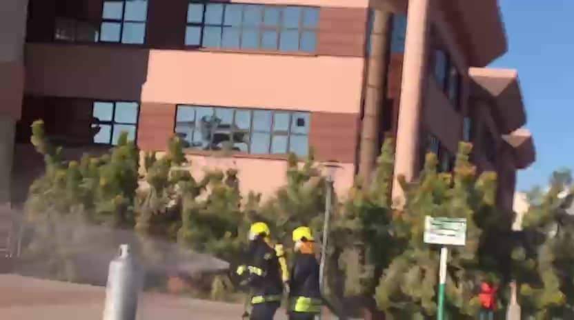 Outdoor fire safety training demonstration