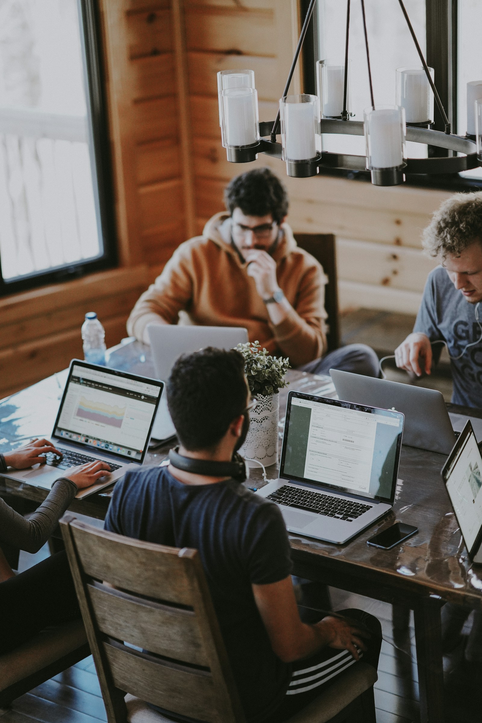 People collaborating around a table